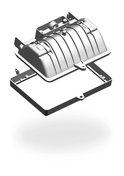 Floodlight housing with cover